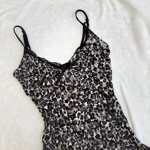 Native Intimates Cheetah Print Babydoll Chemise Slip Camisole Size M